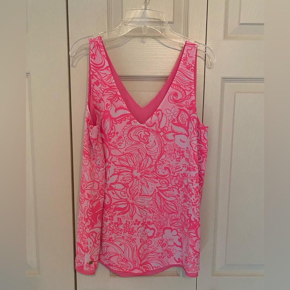 Pink Floral Lilly Pulitzer Tank Top